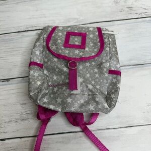 American Girl Gray and Pink Star Backpack